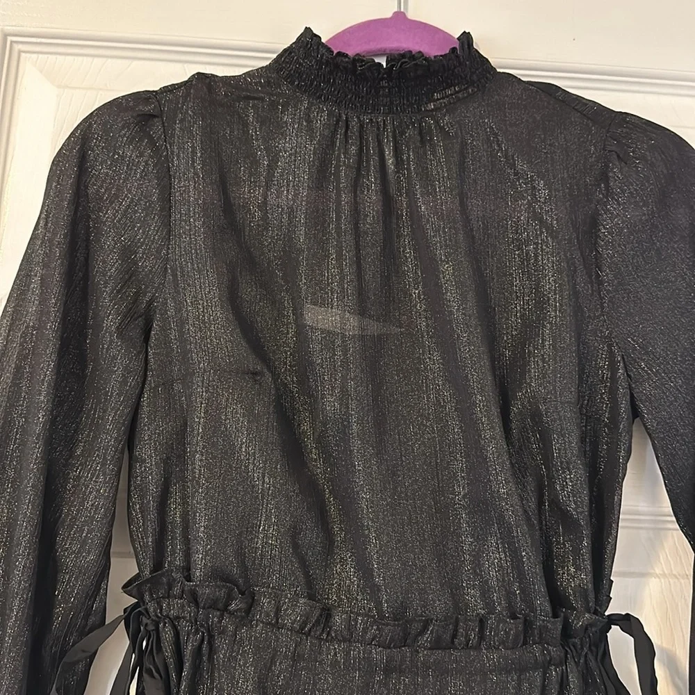 Loft Petite Smocked Neck Tiered Swing Dress - Picture 3 of 10